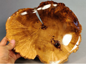 Handmade Wooden Salver / Maple Burl Wood